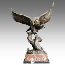 Animal Brass Statue Owl Decoration Bronce Escultura Tpal-202